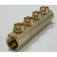 Коллектор ДТРД ВР 3/4 на 4 выхода НР 1/2, межосевое 35 мм 410320