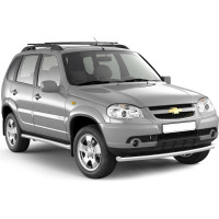 Рейлинги PT Group с поперечинами проф.1,35 Черный Муар Усиленный CHEVROLET Niva 2002-20/ LADA Niva LNV551504