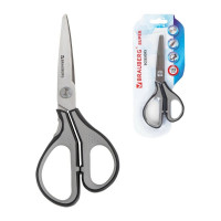 Ножницы BRAUBERG SUPER 175 мм, серо-черные, 2-х сторонняя заточка 237295
