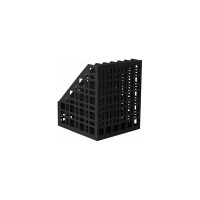 Вертикальный лоток для бумаг BRAUBERG MAXI Plus 240 мм 6 отделений сетчатый сборный черный 237015