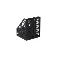 Вертикальный лоток для бумаг BRAUBERG MAXI Plus 240 мм 3 отделения, сетчатый, сборный, черный 237013