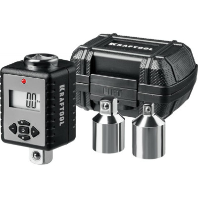 KRAFTOOL Электронный адаптер DIGITAL-A с переходниками, 1/2, 40-200 Нм, 64044-200