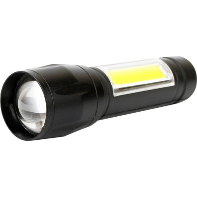 Ultraflash E1337 фонарь аккум 3,7В, черный, XPE + COB LED, 3 Ватт, 3 реж., бокс 14269