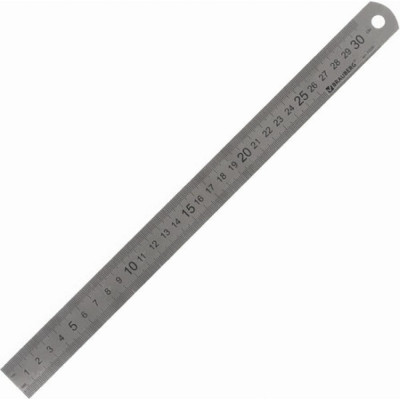 BRAUBERG Линейка металлическая 30 см европодвес 210381