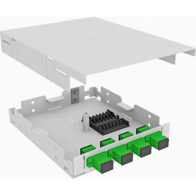 Настенный одномодовый укомплектованный оптический кросс TopLan КРН-Top-4SC-Компл