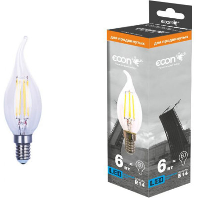 ECON LED CNT 6Вт E14 4200K B35 FIL 926110