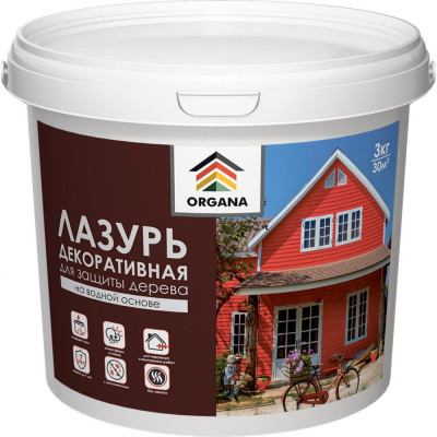 Organa Лазурь декоративная Сoloured Varnish , ведро 3 кг, цвет бесцветный 106832