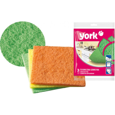 YORK Губка абразивная 3 шт. Бетти 032030