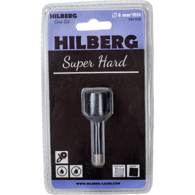 Hilberg Коронка алмазная 8 мм Super Hard M14 HH608