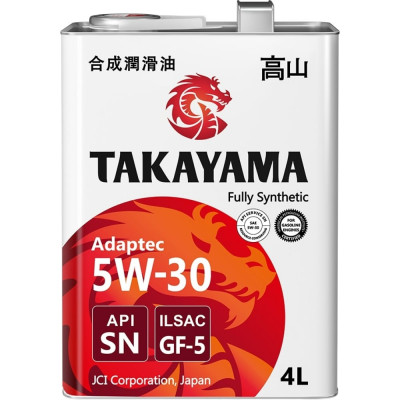 Синтетическое моторное масло TAKAYAMA SAE 5W30 ILSAC GF 5 API SN 605585