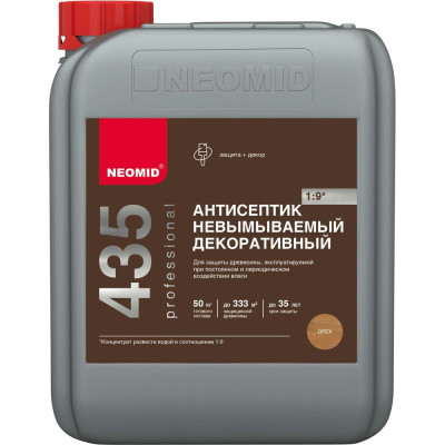 NEOMID 435 5 кг. - финишный декоративный невымываемый антисептик Н-435-5/к1:9 ор