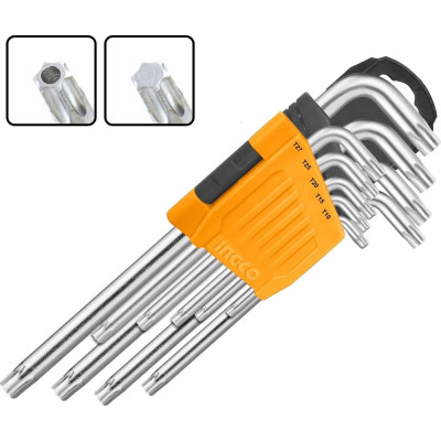 INGCO Набор шестигранников TORX Т10-Т50 мм Extra Long INDUSTRIAL HHK13092