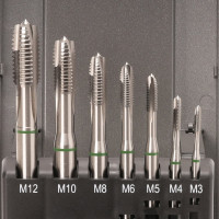 Набор машинных метчиков Ruko M3-М12 мм HSSE-Co5 7пр 245061RO