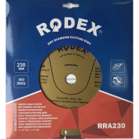 Отрезной алмазный диск сегментный универсальный 230мм RODEX RRA230