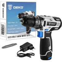 Аккумуляторная дрель-шуруповёрт DEKO GCD12DU3 SNOW WHITE SET1, 12В, 32 Нм, 1х1.5 Ач, з/у 063-4170
