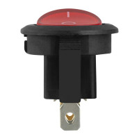 Клавишный круглый выключатель duwi 250V 6А 3с ON-OFF красный с подсветкой RWB-214, SC-214, 26848 2