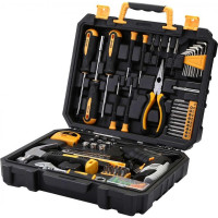 Аккумуляторная отвертка DEKO DKS4FU-Li в кейсе, набор инструментов 112 предметов 063-4153