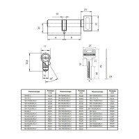 Цилиндровый механизм APECS SM-100/40C/60/-C-NI 23179