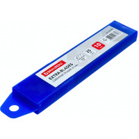 Лезвия для ножей BRAUBERG ширина 25 мм, КОМПЛЕКТ 10 шт., в пластиковом пенале, 237449