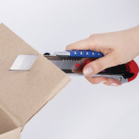 Лезвия для ножей BRAUBERG ширина 25 мм, КОМПЛЕКТ 10 шт., в пластиковом пенале, 237449