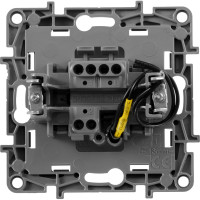 Выключатель Legrand одноклавишный с подсветкой/индикацией Legrand Etika 10А 250В безвинтовые зажимы алюминий 672403