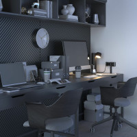 Тройная розетка WERKEL W5073135 с заземлением и шторками Gallant (черный/хром) a052592