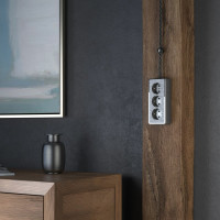 Тройная розетка WERKEL W5073104 с заземлением и шторками Gallant (графит рифленый) a052595