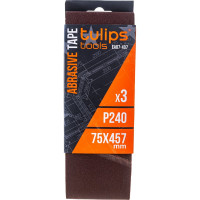 Лента шлифовальная (3 шт; 75х457 мм; P240) Tulips tools EA07-407