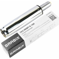 Газ-лифт BRABIX A-100 короткий, хром, длина в открытом виде 346 мм, d50 мм, класс 2 532004