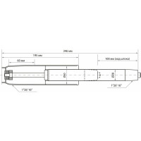Газ-лифт BRABIX A-100 короткий, черный, длина в открытом виде 346 мм, d 50 мм, класс 2 532001