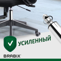 Газ-лифт BRABIX A-100 короткий, хром, длина в открытом виде 346 мм, d50 мм, класс 2 532004