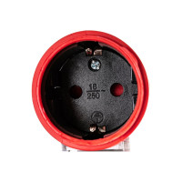 Штепсельная розетка евро Electraline 16А 230В IP54 55083