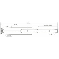Газ-лифт BRABIX A-140 стандартный, хром, длина в открытом виде 413 мм, d 50 мм, класс 2 532005