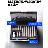 Набор бит HEX с битодержателем (15 шт; 1/2") Forsage F-4155/C/(27198)