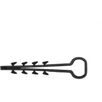 Дюбель-хомут DM PLAST 6-12 для плоского кабеля, чёрный 100шт dx6-12-1dm