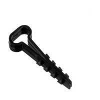 Дюбель-хомут DM PLAST 6-12 для плоского кабеля, чёрный 100шт dx6-12-1dm