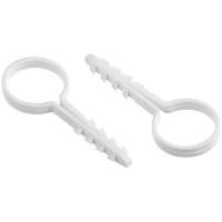 Дюбель-хомут DM PLAST 20 для круглого кабеля, белый, 100 шт dx20dm