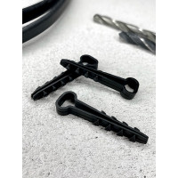 Дюбель-хомут DM PLAST 5-10 для плоского кабеля, чёрный 100шт dx5-10-1dm