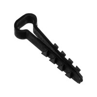 Дюбель-хомут DM PLAST 5-10 для плоского кабеля, чёрный 100шт dx5-10-1dm