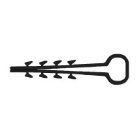 Дюбель-хомут DM PLAST 5-10 для плоского кабеля, чёрный 100шт dx5-10-1dm