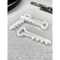 Дюбель-хомут DM PLAST 6-12 для плоского кабеля, белый, 100 шт dx6-12dm