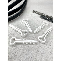 Дюбель-хомут DM PLAST 6-12 для плоского кабеля, белый, 100 шт dx6-12dm