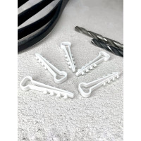 Дюбель-хомут DM PLAST 5-10 для плоского кабеля, белый, 100 шт dx5-10dm