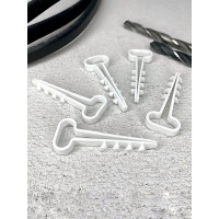 Дюбель-хомут DM PLAST 6-14 для плоского кабеля, белый, 100 шт dx6-14dm