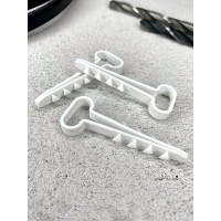 Дюбель-хомут DM PLAST 6-14 для плоского кабеля, белый, 100 шт dx6-14dm