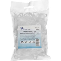 Дюбель-хомут DM PLAST 6-14 для плоского кабеля, белый, 100 шт dx6-14dm