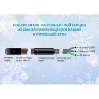 Саморегулирующийся нагревательный кабель экранированный Grand Meyer, 30 Вт/м, EX взрывозащита (100 м) PHC-30