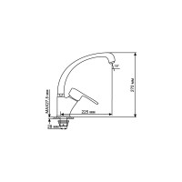 Смеситель для кухни Mixline высокий излив, боковая ручка 40k ML06-032 522131