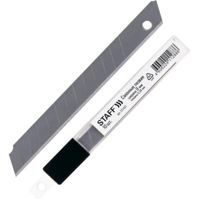 Лезвия Basic (10 шт; 0.38х9 мм) для ножей STAFF 235465