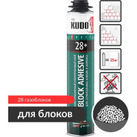 Клей полиуретановый профессиональный всесезонный для строительных блоков KUDO PROFF 28+ KUPP10UABL